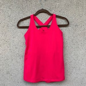 Lululemon repose tank top pink size 10 crossed bac